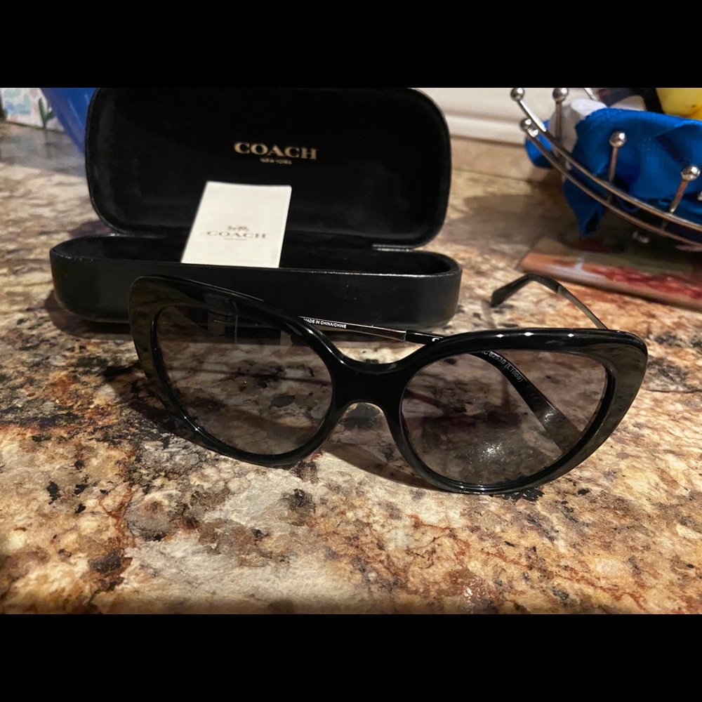 Coach Black Cat-eye Sunglasses
